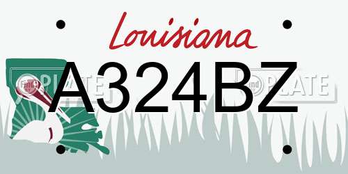 A324BZ Louisiana License Plate
