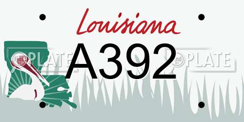 A392 Louisiana License Plate