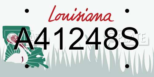A41248S Louisiana License Plate