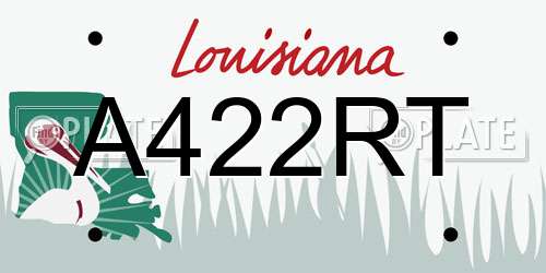 A422RT Louisiana License Plate