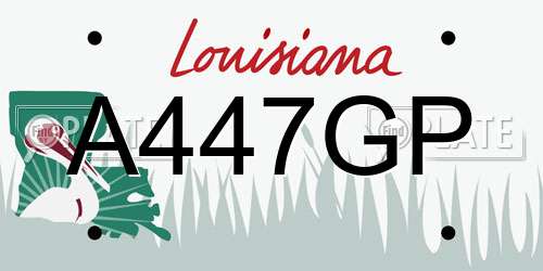 A447GP Louisiana License Plate
