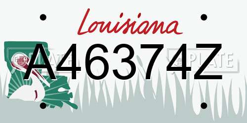 A46374Z Louisiana License Plate