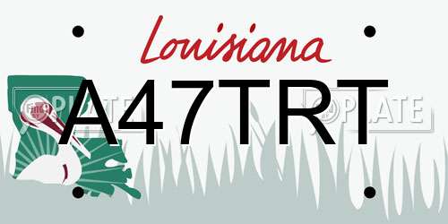 A47TRT Louisiana License Plate