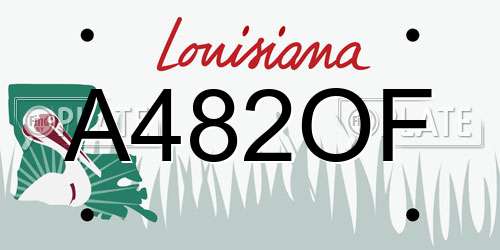 A482OF Louisiana License Plate