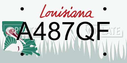 A487QF Louisiana License Plate