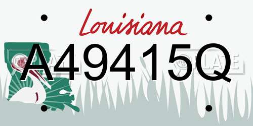 A49415Q Louisiana License Plate
