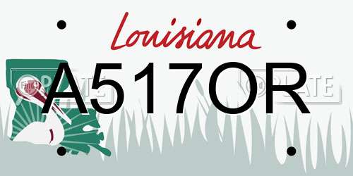 A517OR Louisiana License Plate