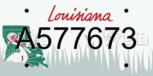 A577673 Louisiana License Plate