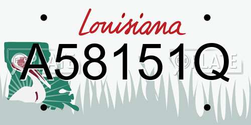 A58151Q Louisiana License Plate