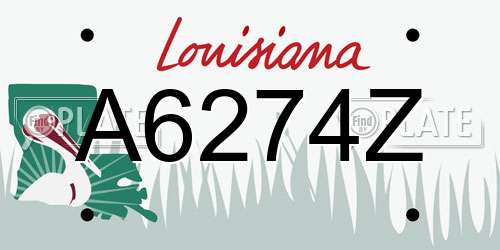 A6274Z Louisiana License Plate