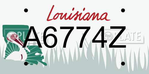 A6774Z Louisiana License Plate