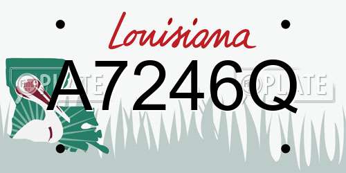 A7246Q Louisiana License Plate