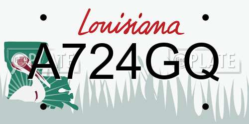 A724GQ Louisiana License Plate