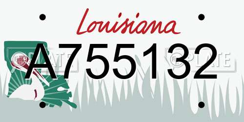 A755132 Louisiana License Plate