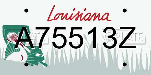 A75513Z Louisiana License Plate