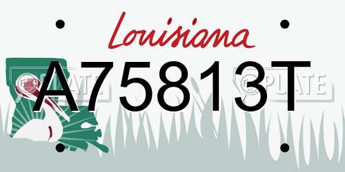 A75813T Louisiana License Plate