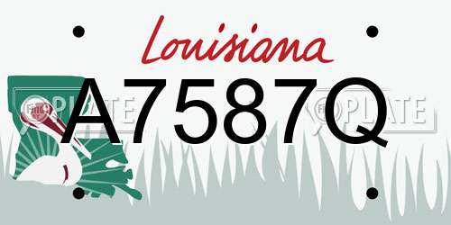 A7587Q Louisiana License Plate