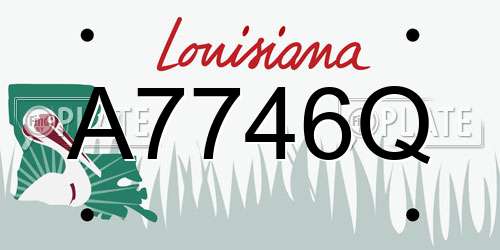 A7746Q Louisiana License Plate