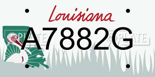 A7882G Louisiana License Plate