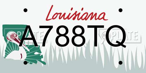 A788TQ Louisiana License Plate