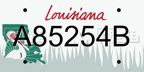 A85254B Louisiana License Plate
