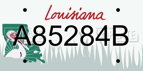 A85284B Louisiana License Plate