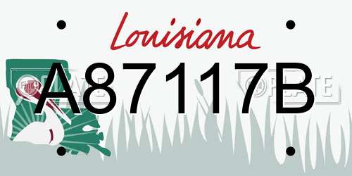 A87117B Louisiana License Plate