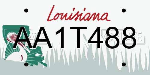 AA1T488 Louisiana License Plate