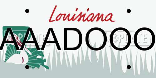AAADOOO Louisiana License Plate
