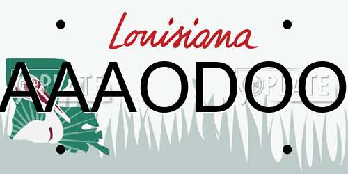 AAAODOO Louisiana License Plate
