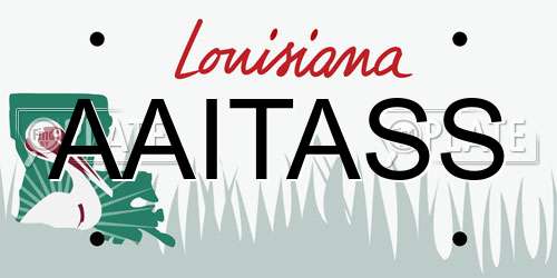 AAITASS Louisiana License Plate
