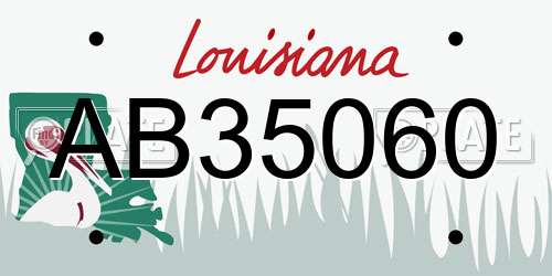 AB35060 Louisiana License Plate