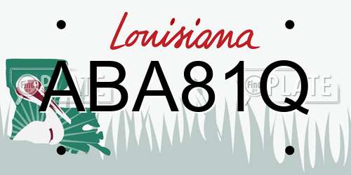 ABA81Q Louisiana License Plate