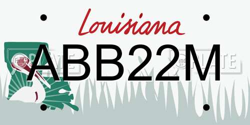 ABB22M Louisiana License Plate