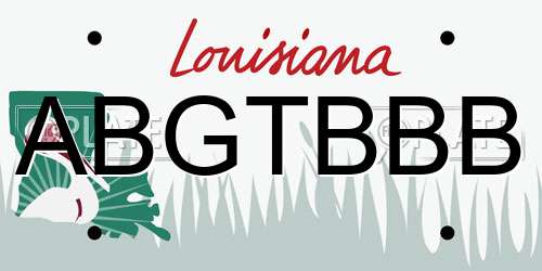 ABGTBBB Louisiana License Plate