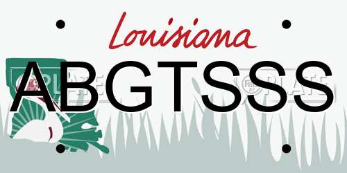 ABGTSSS Louisiana License Plate