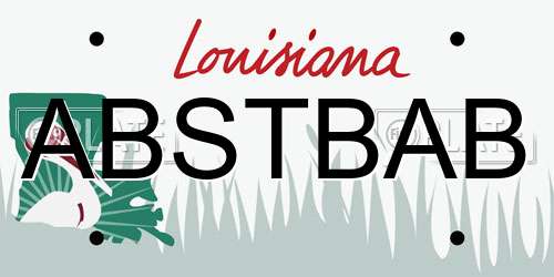 ABSTBAB Louisiana License Plate