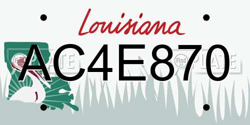 AC4E870 Louisiana License Plate