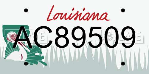AC89509 Louisiana License Plate
