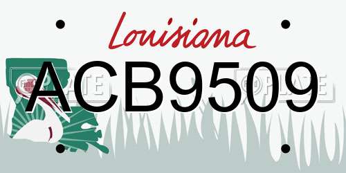 ACB9509 Louisiana License Plate
