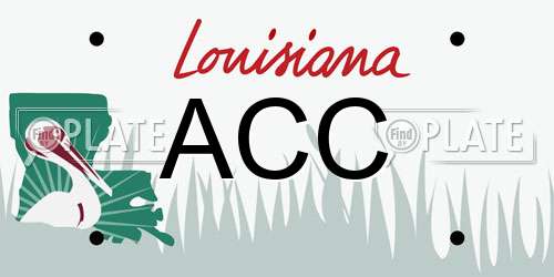 ACC Louisiana License Plate