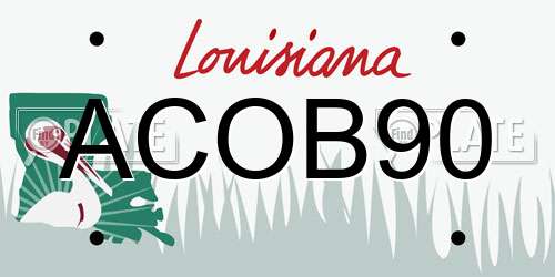 ACOB90 Louisiana License Plate