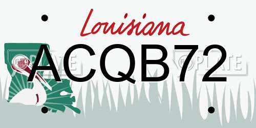ACQB72 Louisiana License Plate