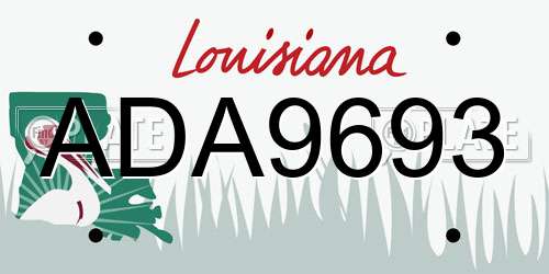 ADA9693 Louisiana License Plate