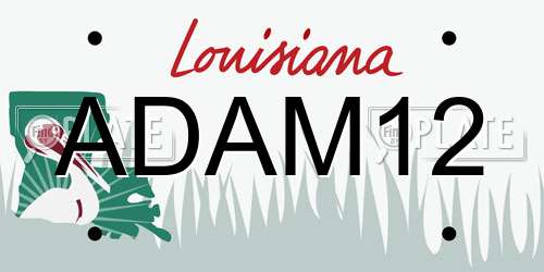 ADAM12 Louisiana License Plate