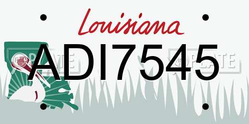 ADI7545 Louisiana License Plate