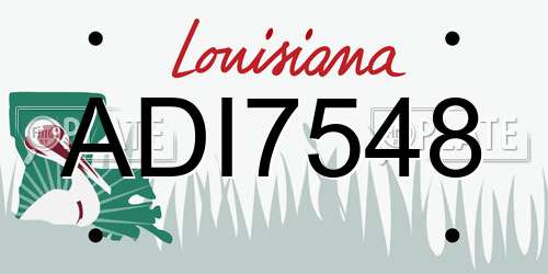 ADI7548 Louisiana License Plate