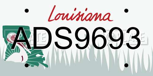 ADS9693 Louisiana License Plate
