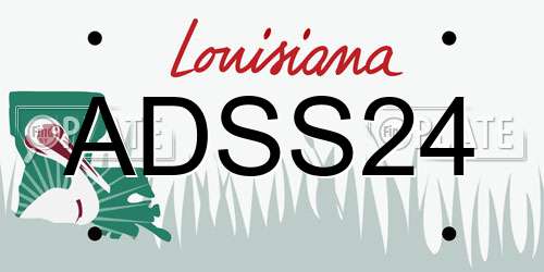ADSS24 Louisiana License Plate