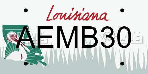AEMB30 Louisiana License Plate